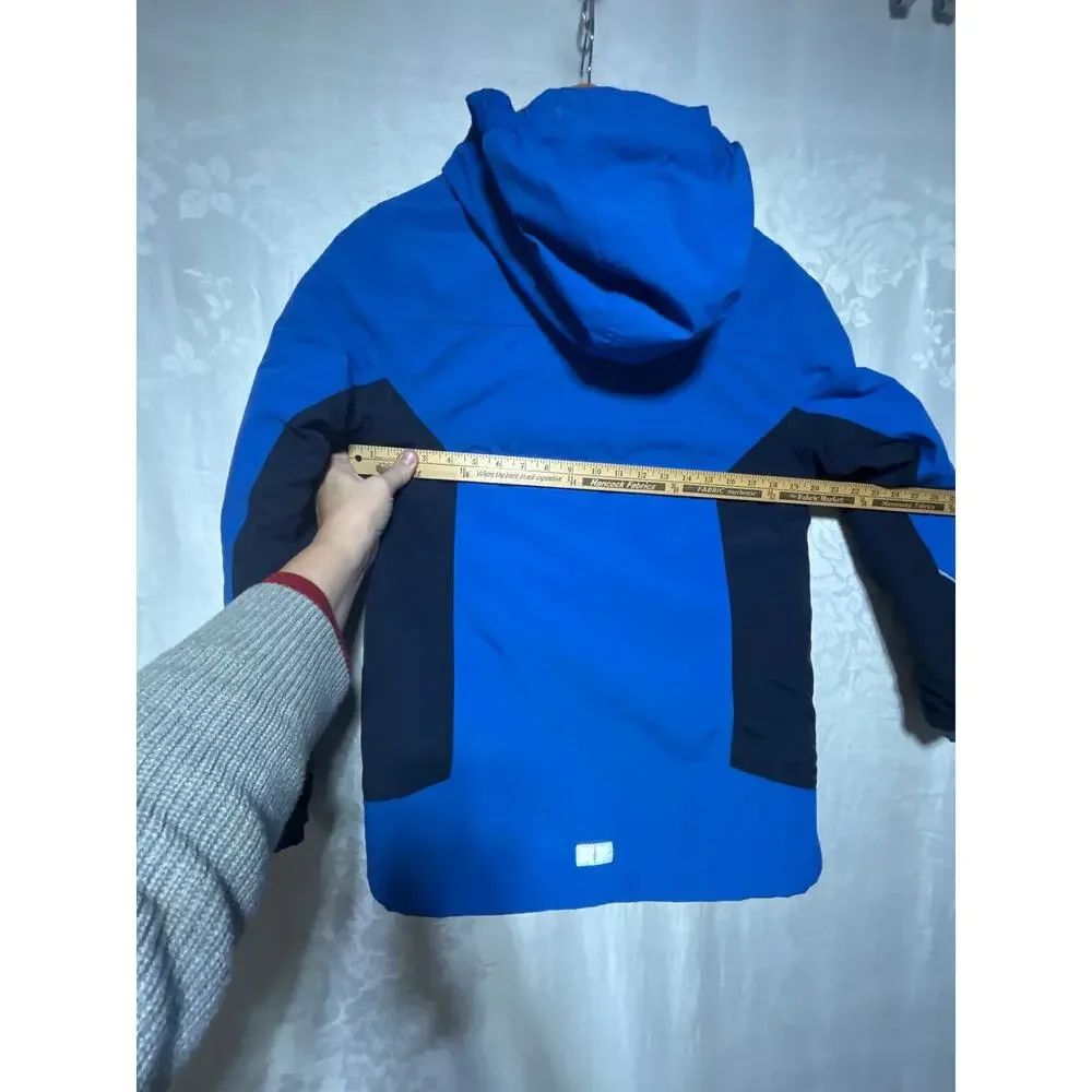 Lands End Coat Kids Lrg Blue The Squall Fleece Lined Parka Windproof Waterproof